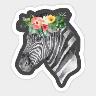 Portrait of a Zebra Sticker